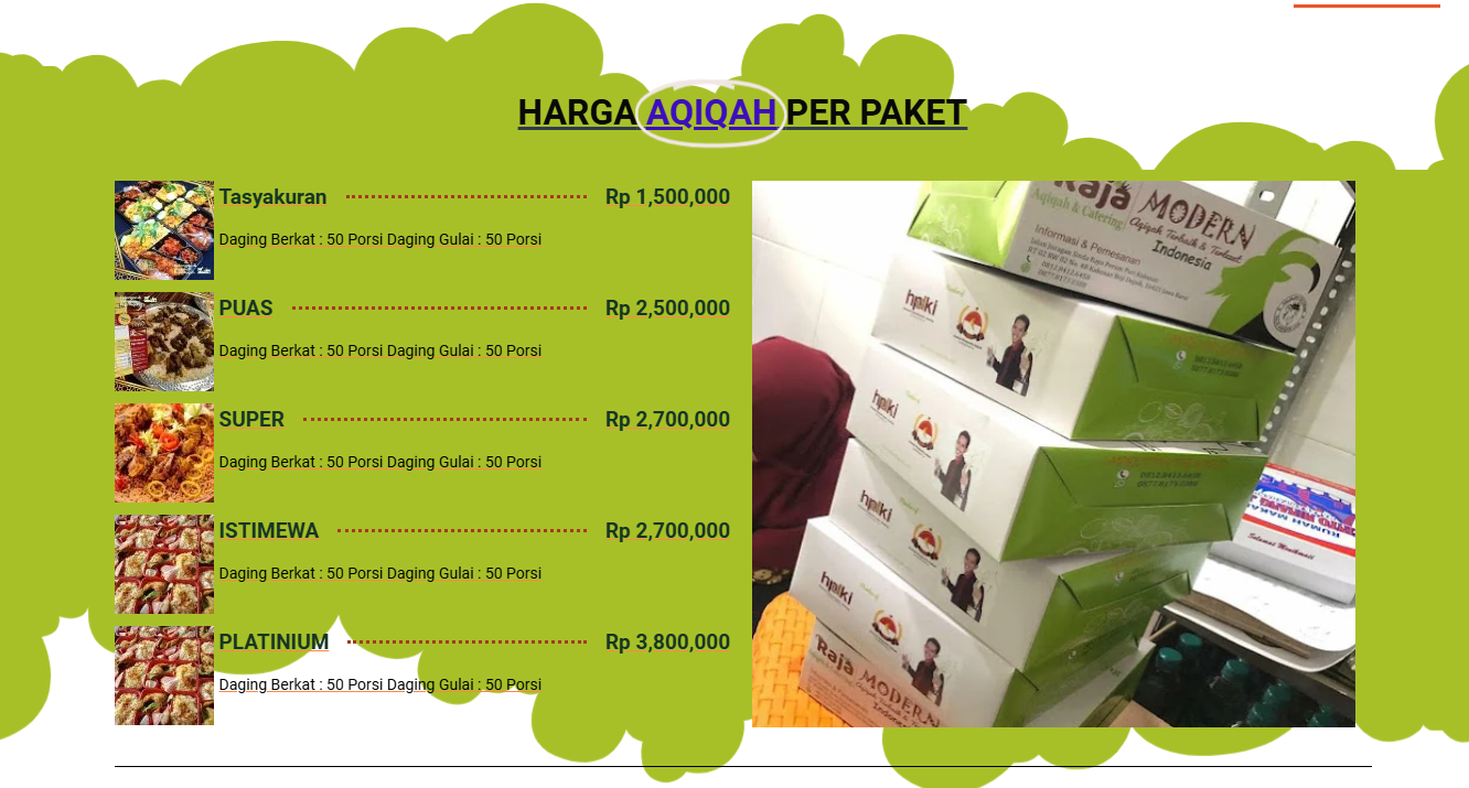 Harga Paket Aqiqah Termurah